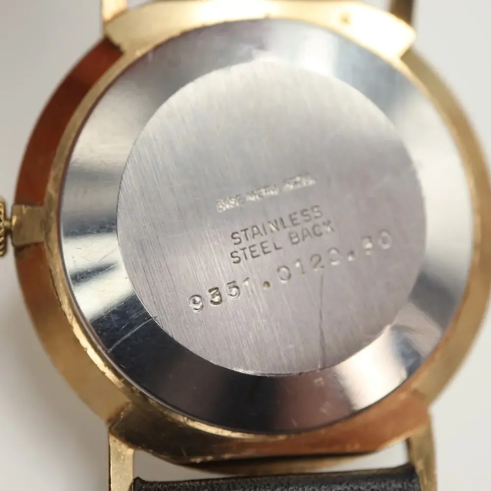 Vintage Croton Swiss Quartz Unisex 33mm Watch Black Leather with New Battery